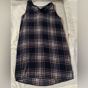 LOFT Outlet Plaid Sleeveless Mini Dress
